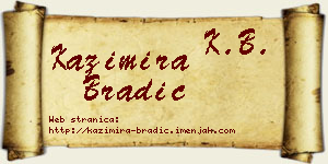Kazimira Bradić vizit kartica